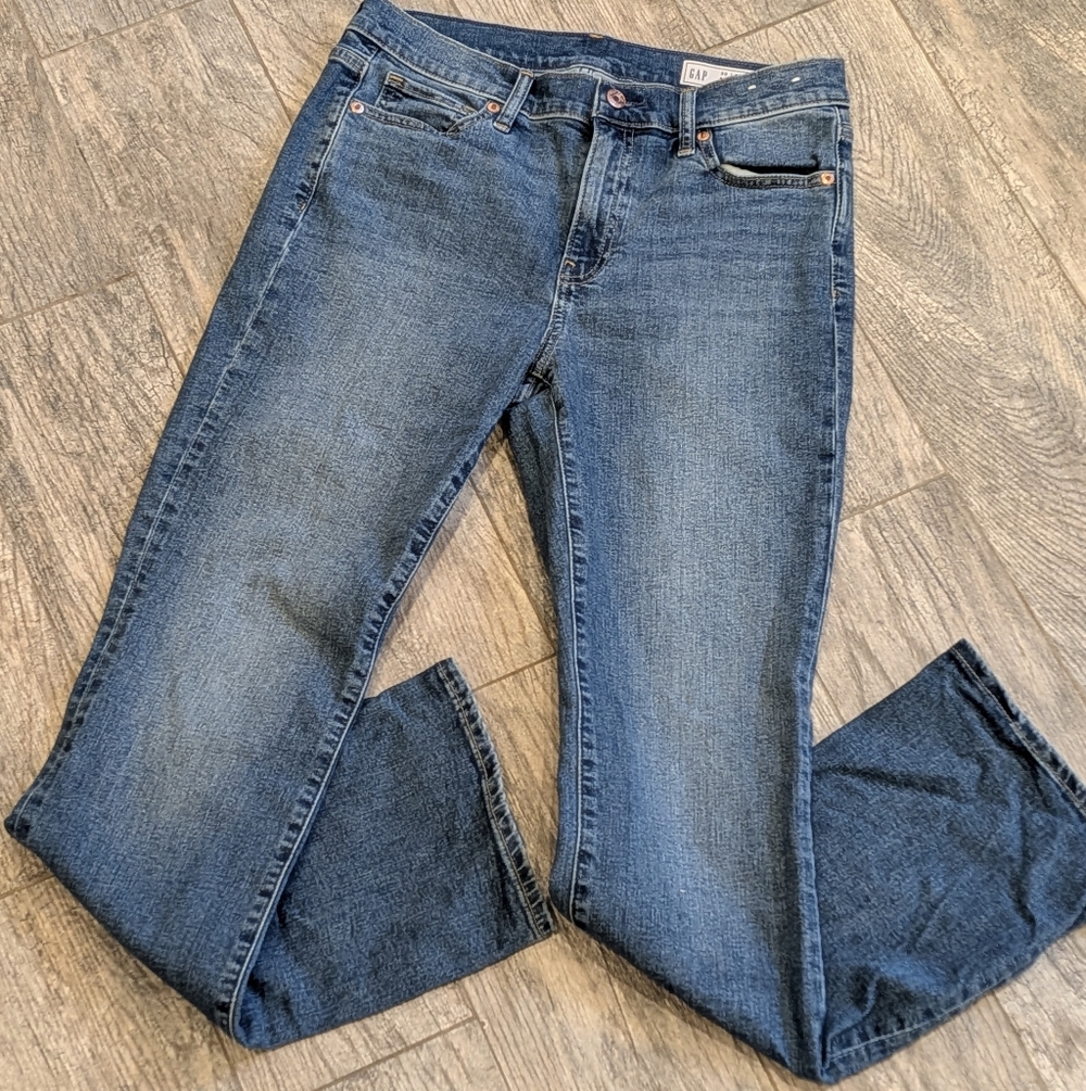 GAP Women's Baby Boot mid Rise Blue Jeans Size 10R